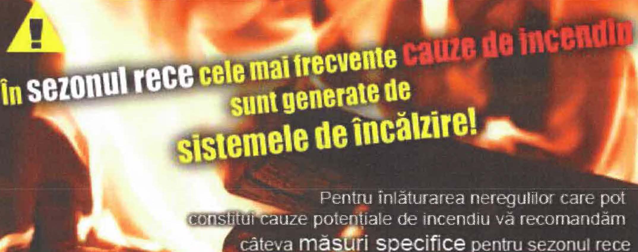 Recomandări pentru sărbătorile de iarnă privind prevenirea incendiilor
