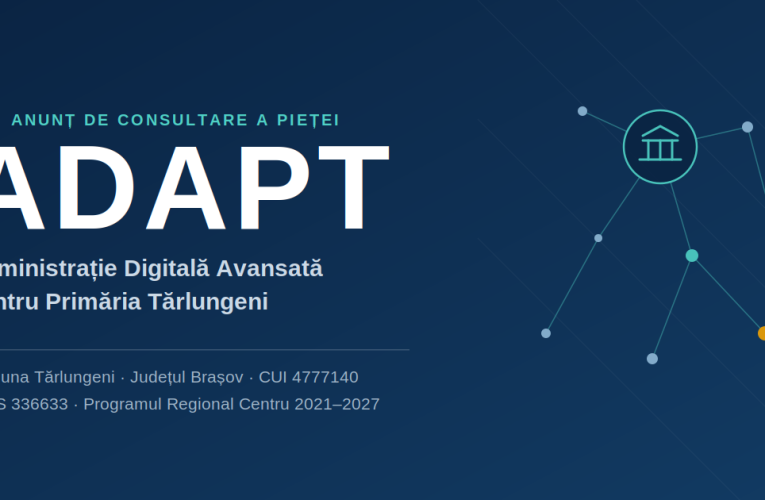 ANUNȚ CONSULTAREA PIEȚEI – PROIECT DIGITALIZARE ADAPT